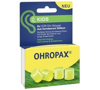 OHROPAX Lot de 8 bouchons d'oreilles pour enfants - Protection contre le bruit pour les petites oreilles - Bouchons pré-oreilles en silicone malléable - Indice d'isolation acoustique SNR 23 dB - Idéal