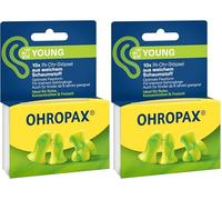 OHROPAX Yound Schaumstoff In-Ohr Stöpsel, 10 pc Bouchons d'oreilles (Lot de 2)