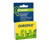 OHROPAX Young Lot de 8 bouchons d'oreilles en mousse souple pour oreilles avec petits conduits auditifs - Indice d'isolation acoustique SNR 35 dB - Idéal pour le calme, la concentration et les loisirs