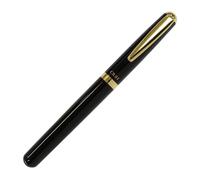 オート OHTO CR01 Gold Parts Model Stylo à bille en céramique, pointe fine de 0,5 mm, corps en aluminium avec laiton doré, finition noire, technologie non sèche, encre noire à base d'eau, CR01-05-GBK
