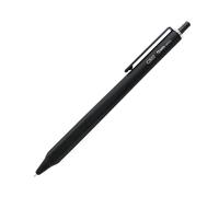 OHTO GS02-G5-BK Stylo roller à encre gel, pointe aiguille rétractable de 0,5 mm, corps hybride entièrement métallique pour une écriture lisse, corps noir à séchage ultra rapide
