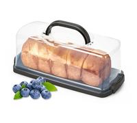 Ohuhu Boite Transport Gateau Rectangle, Boite a Gateau avec Couvercle et Poignée, Boite Gateau pour 33 x 13 x 9,5 cm de Pain Rectangulaire, Cadeau Parfait pour Femme