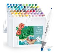 Ohuhu feutres alcool, 60+1 Couleurs feutre à alcool permanent à double pointe, rechargeable, à mélange parfait Pour les artistes et les adultes, coloriage, Dessin, Dessin de paysage - Série Kaala