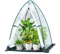 Ohuhu Petite serre d'hivernage pour plantes 120 x 120 x 180 cm | Serre à bulles à 3 couches avec bâche de sol imperméable, serre en film pour balcon et extérieur, résistante à l'hiver
