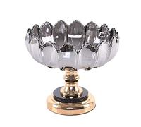 OIFAODAO Coupe à Fruits, Coupe à Fruits Ronde en Verre, Style Chinois rétro