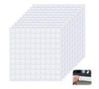 Oiieco Lot de 1000 pastilles adhésives double face - 10 mm - Rondes transparentes - Forte adhérence et imperméables - Sans résidus - Pour bricolage, scrapbooking, cartes, photos, affiches