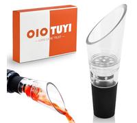 OioTuyi Decanteur Aérateur à Vin avec Bec Verseur, Set de 2, Aérateur de Vin Premium, Compatible Huile d'Olive et Alcool, Cadeau Parfait pour Amateurs de Vin