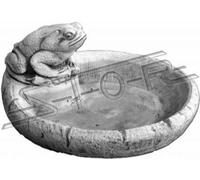 Oiseau Abreuvoir Sculpture Design Statue Jardin Statues Coupe S104085