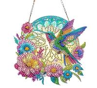 Oiseau Strass Art Peinture DIY Acrylique Animal Pendentif | Jardin pour maison, jardin, mur, fenêtre, intérieur et extérieur