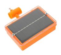 Oiseaux Voix Solaire 40w 120 Décibels pour Jardin Orange | Plastique, Alimenté à L'énergie Solaire, Couverture Nocturne, Fonctionne Pluie, pour Moineaux et Pigeons