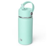 OISIZ 14oz Gourde Isotherme Pour Enfants avec Paille 420ml Gourde Isotherme Enfant avec paille Gobelet Thermique en Acier Inoxydable pour les enfants Sans BPA et garde le froid pendant 24 heures