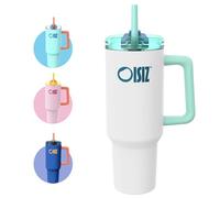 OISIZ Gobelet Thermique avec Poignée et Paille,1200ml/1.2L Bouteille d'Eau Isolée en Acier Inoxydable,Gobelet de voyage,thermos gourde tumbler bouteille pour, le bureau,couvercle sip ou swig