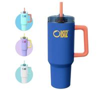 OISIZ Gobelet Thermique avec Poignée et Paille,1200ml/1.2L Bouteille d'Eau Isolée en Acier Inoxydable,Gobelet de voyage,thermos gourde tumbler bouteille pour, le bureau,couvercle sip ou swig