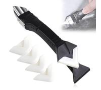 OIUAVYR 1 Pièce Outil Enlève Joint Silicone 5 en 1 Spatule & Grattoir Multi-Embouts pour Joints,Acrylique 5 Embouts, Coulis, Résine, Interchangeables Pour Cuisine Salle de bain Sol évier Fenêtre
