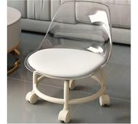 oiujhgCDS Tabouret à roulettes, for Le Bureau - Siège pivotant à roulettes, Tabouret Court avec poulie, Repose-Pieds, canapé Universel(Clear)