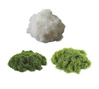 OIXEY 150G Mousse Artificielle Fausse Herbe Décoration, Mousse Stabilisée, Mousse Verte Pour Décoration De Scène De L'Avent, Plantes En Pot Et Diy(50G Vert Foncé + 50G Vert Clair+50G Blanc)
