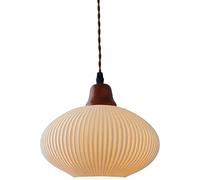 OJRG TONFON Lustre en céramique Blanche Suspension réglable en métal Vintage Lampe de Chevet scandinave Vintage for îlot de Cuisine Salle à Manger Chambre à Coucher Couloir Salon