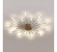 OJRG TONFON Plafonnier linéaire encastré à LED doré, plafonnier Moderne en Acrylique, luminaire Suspendu en Spirale for Salon, Chambre à Coucher, Salle à Manger, Cuisine, Couloir(Gold,20 Lights)