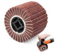OJTOJT Brosse en Nylon - Rouleau Abrasif - Manchons Abrasifs pour Machine à Satiner - Brosse à Bois et Métal - Polissage de Surface - Grain 60/80/120/180 (B-60#)