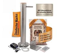 OK4Y Générateur de fumée froide XXL 70 cm en acier inoxydable 4,3 l - Fumoir à froid pour fumoir, fumoir, barbecue - pour poisson, viande, fromage et saucisse - Montage mural et sur pied - Filtre (70