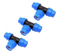 Okaywork Raccords de tuyau d’eau en T - 25 mm x 25 mm x 25mm, Raccord de Plomberie de Compression PN16 - Connecteur Compatible avec Tuyaux en Polyéthylène PE80 et PE100, Raccords de Tuyau d’eau en T.