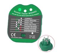 Okaywork Testeur electrique, Testeur prise electrique, Testeur de prise,Testeur de terre, Détectez 7 Conditions de câblage, 90-250V/45-65Hz, CAT II 300V