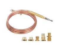 OKBY - Thermocouple universel de cheminée à gaz - Kit de remplacement - 900 mm - Gris - Connexion vis - Acier inoxydable