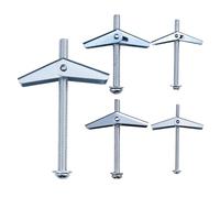 Okeno Select Kit de 138 pièces de fixation pour plaques de plâtre, ancrages pour cloison sèche, fixations à ressort à ailettes, vis papillon pour chevilles creuses pour plaques de plâtre, fixation