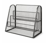 Okiyakusama Bibliothèque Triangulaire Enfants Métal, Noir sans Roues | Revêtement protecteur, Étagère rangement, Organisation livres, Pour parents actifs