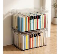 Okiyakusama Conteneur stockage transparent en plastique avec couvercle à clip anti poussière pour organisation industrielle et scolaire | industrial, Style 1