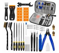 Okiyakusama Ensemble d'outils pour s 3D, pour Traitement et l'entretien s modèles, pour la Finition, Kit d'outils pour imprimante 3D (46 pièces) - Sac de Rangement amélioré, 46 pièces