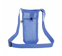 Okiyakusama Porte-Bouteille Portable Sac Bandoulière Compartiment Boisson Poche Frontale Bouton Pression Sangle Ajustable Marque Réfléchissante Adapté aux, Bleu