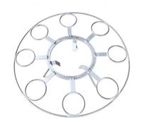 Okiyakusama Support Réchaud Portable pour Cuisson Extérieure - Grille Trépied Coupe-Vent, Pieds de 50 cm 8 cercles avec cadre