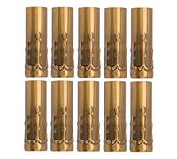 OKJHFD 10 pièces E14 Tube en métal lampe tête boîtier fer cristal lustre Tube accessoires d'éclairage raccords pour bougie support de lampe Tube lampe Base 25x80mm (bronze doré)