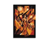 OKNGB Poster de musique rétro avec groupe de jazz Harlem et Renaissance - Poster décoratif sur toile - Poster mural moderne pour chambre à coucher - 50 x 75 cm