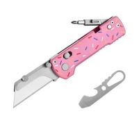 OKNIFE U1 Pro Cutter Pliable Multitool, Lame Changement Rapide | Cutter pliable multifonction, lame interchangeable, verrouillage à rail, clip de poche et tournevis inclus.(Doughnut)