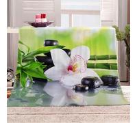 okoikfc Couverture Polaire 180 x 220 cm Orchidée, Plaid Polaire Orchidée Couverture 3D Imprimée Flanelle Blanket Literie 2 Personnes, Couvertures Doux et Chaude pour Canape Lit M533
