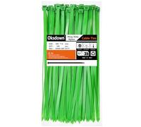 Oksdown 300 mm x 7,6 mm Collier de Serrage Plastique Vert Serre Câbles Longs Rilsan Ultra Solides Résistant aux UV Attache Câble Lot de 100 Pièces