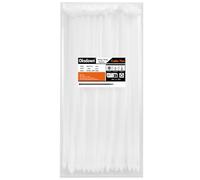 Oksdown 400 mm x 9,0 mm Collier de Serrage Plastique Blanc Serre Câbles Longs Rilsan Ultra Solides Résistant aux UV Attache Câble Lot de 100 Pièces