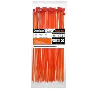Oksdown Collier de Serrage en Nylon 200 mm × 3,6 mm Attache Câble Plastique Rilsan Serre Câbles, Rouge, Lot de 100 Pièces