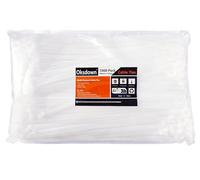 Oksdown Collier de Serrage en Nylon 250 mm × 3,6 mm Attache Câble Plastique Longue Rilsan Serre Câbles, Blanc, Lot de 1000 Pièces