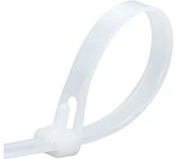 Oksdown Collier de Serrage Réutilisable en Nylon 300 mm × 7,6 mm Attache Câble Plastique Rilsan Serre Câbles Blanc Lot de 100 Pièces