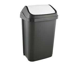 OKT 2053705 Swing-Bin Poubelle Plastique Graphite/Crème 25 L