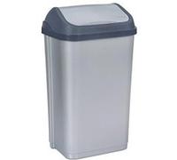 keeeper Poubelle plastique Swantje – 50 L – Couvercle basculant – Gris clair