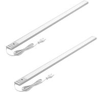 Oktaplex 2er Set Riva LED éclairage sous plan dimmable blanc chaud 90cm éclairage cuisine avec capteur 730lm lampe sous plan cuisine 10W argent