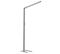 Oktaplex Alva lampadaire bureau avec capteur dimmable lampe sur pied argent | 10800lm, UGR<11, 2700-5700K, 80W LED, capteur lumière jour et présence, Touch-Panel, aluminium, 197cm