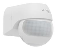 Oktaplex Anja détecteur de Mouvement extérieur à 2 capteurs | PIR à 180° avec portée de 12 m et indice IP44, orientable avec détecteur crépusculaire pour montage en saillie