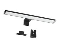 Oktaplex Bali applique LED de miroir noire 40 cm IP44 3-en-1 | 8 W blanc chaud 3000 K, 570 lm, applique murale lumineuse pour salle de bain