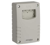 Oktaplex Bela Interrupteur crépusculaire extérieur avec minuterie d'extinction IP65 230V Gris-Blanc capteur crépusculaire réglable