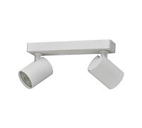 Oktaplex Bora Spot de plafond 2 flamme GU10 LED 230V 25cm aluminium Spot mural orientable blanc Spot-Plafonnier applique
